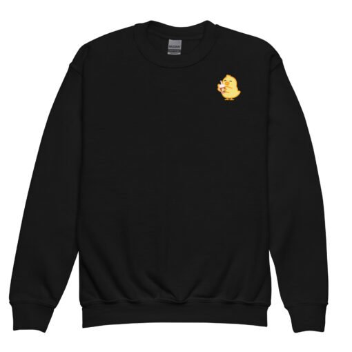 Youth crewneck sweatshirt Baby Chick Coffee - Image 2