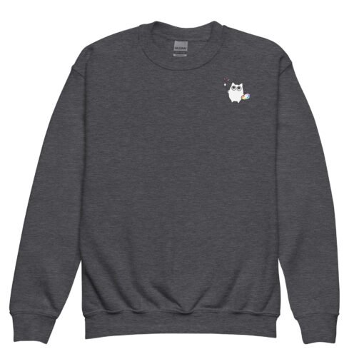 Youth crewneck sweatshirt Little Ghost Painting - Image 5