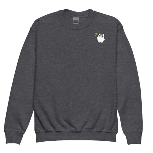 Youth crewneck sweatshirt Little Ghost Flower - Image 5