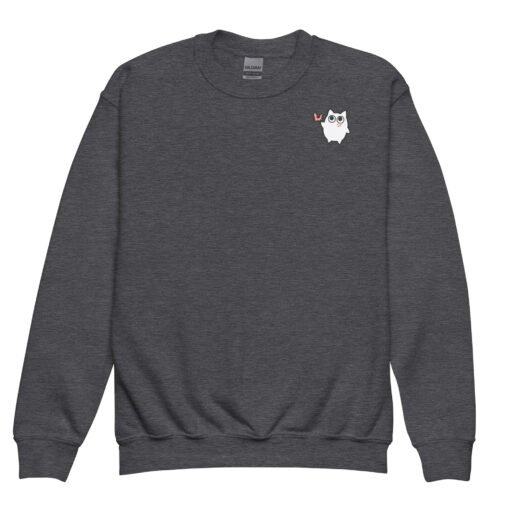 Youth crewneck sweatshirt Little Ghost Donuts - Image 5