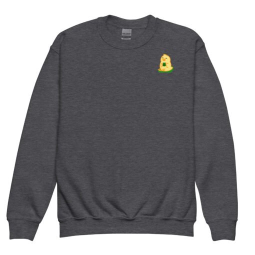 Youth crewneck sweatshirt Baby Chick Green Tea - Image 5