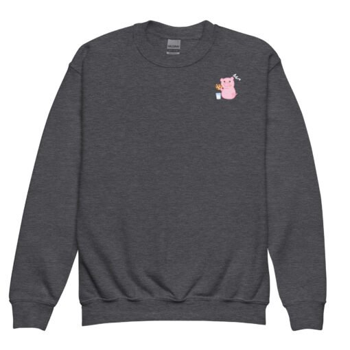 Youth crewneck sweatshirt Hungry Pig Cookie - Image 5