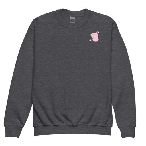 Youth crewneck sweatshirt Hungry Pig Icecream - Image 5