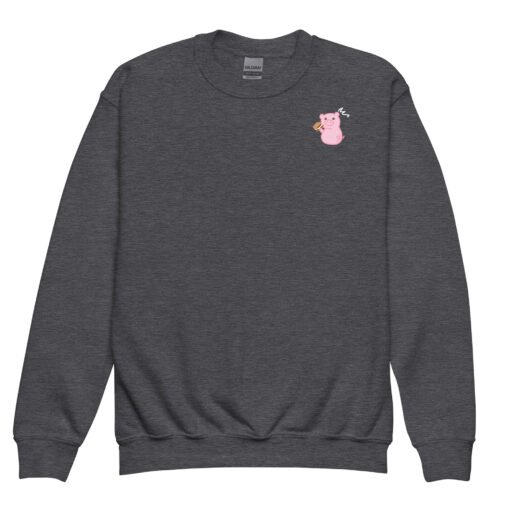Youth crewneck sweatshirt Hungry Pig S'mores - Image 5