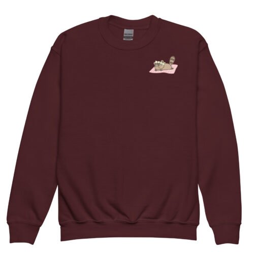 Youth crewneck sweatshirt Raccoon Picnic - Image 4