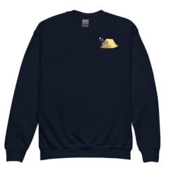 Youth crewneck sweatshirt Raccoon Camping