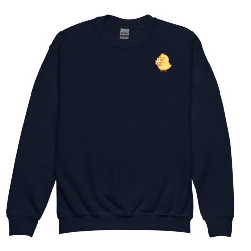 Youth crewneck sweatshirt Baby Chick Coffee - Image 3