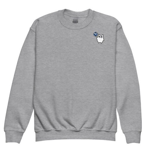 Youth crewneck sweatshirt Little Ghost Volleyball - Image 6