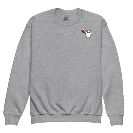 Youth crewneck sweatshirt Little Ghost Cooking - Image 6