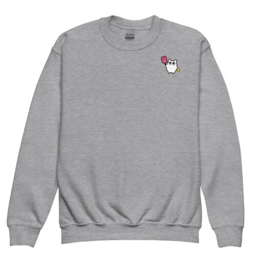 Youth crewneck sweatshirt Little Ghost Pickleball - Image 6