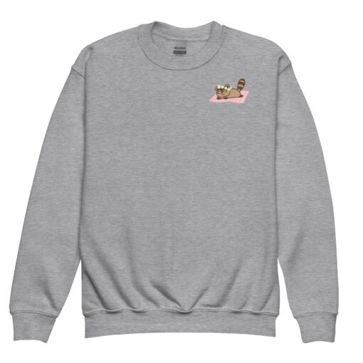 Youth crewneck sweatshirt Raccoon Picnic - Image 6