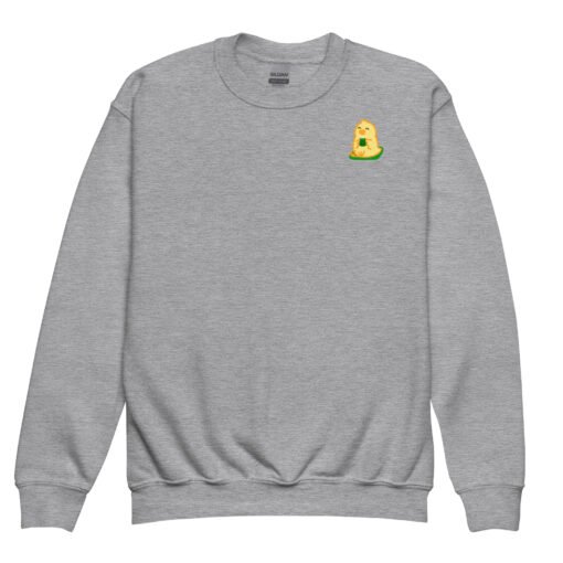 Youth crewneck sweatshirt Baby Chick Green Tea - Image 6