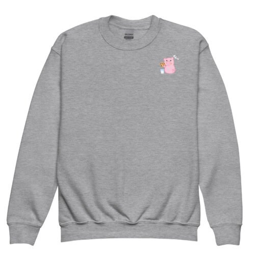 Youth crewneck sweatshirt Hungry Pig Cookie - Image 6