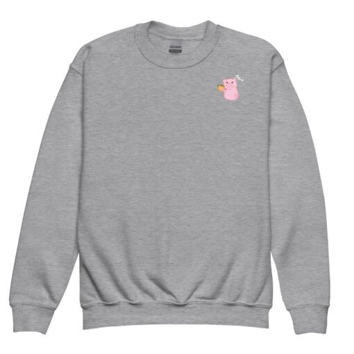 Youth crewneck sweatshirt Hungry Pig Hamburger - Image 6