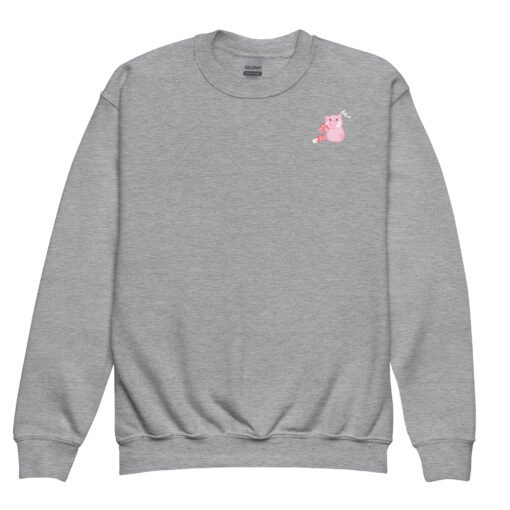 Youth crewneck sweatshirt Hungry Pig Whip Cream - Image 6
