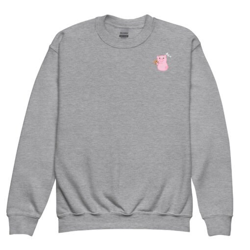 Youth crewneck sweatshirt Hungry Pig S'mores - Image 6