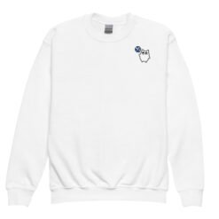 Youth crewneck sweatshirt Little Ghost Volleyball