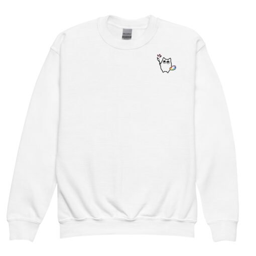 Youth crewneck sweatshirt Little Ghost Painting