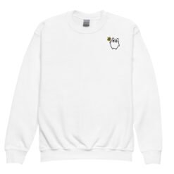 Youth crewneck sweatshirt Little Ghost Flower