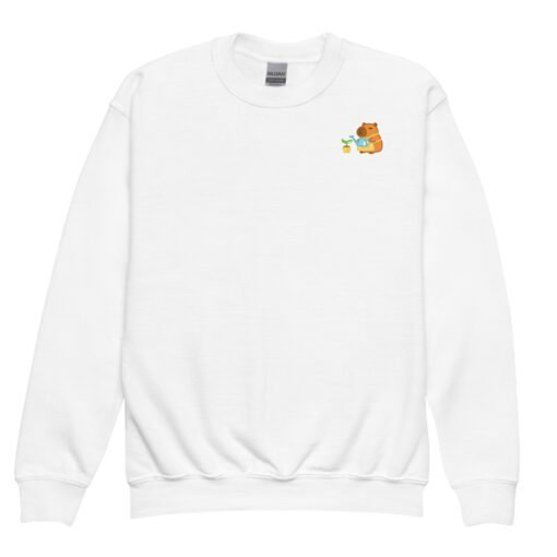 Youth crewneck sweatshirt Gardening Capybara