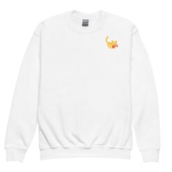 Youth crewneck sweatshirt Orange Cat Fish