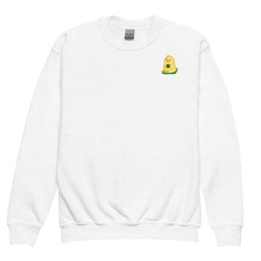 Youth crewneck sweatshirt Baby Chick Green Tea