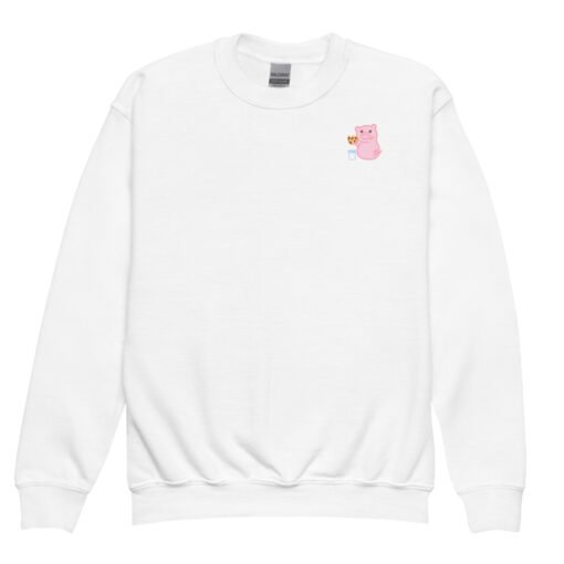 Youth crewneck sweatshirt Hungry Pig Cookie