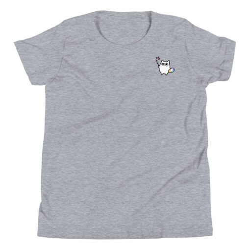 Youth Short Sleeve T-Shirt Little Ghost Painting - Image 7