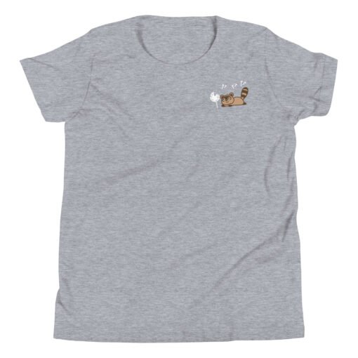 Youth Short Sleeve T-Shirt Raccoon Dandelion - Image 7