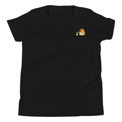 Youth Short Sleeve T-Shirt Gardening Capybara - Image 2