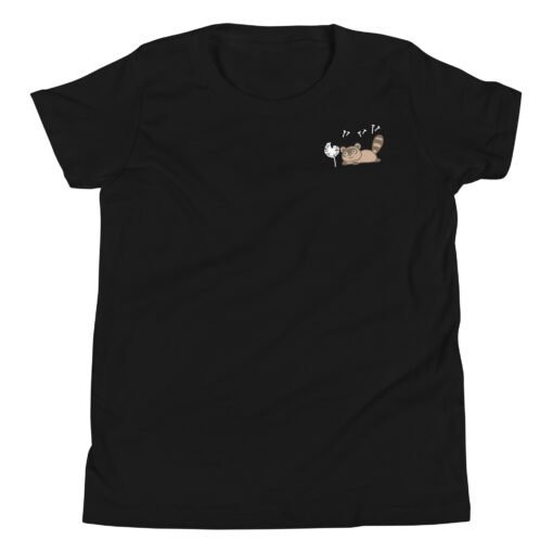 Youth Short Sleeve T-Shirt Raccoon Dandelion - Image 2