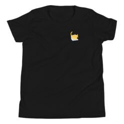 Alternative view of Youth Short Sleeve T-Shirt Orange Cat Laptop
