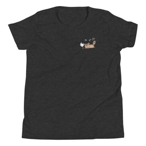 Youth Short Sleeve T-Shirt Raccoon Dandelion - Image 6