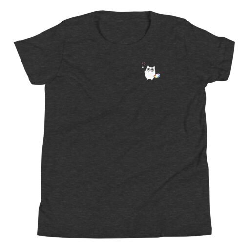 Youth Short Sleeve T-Shirt Little Ghost Painting - Image 6