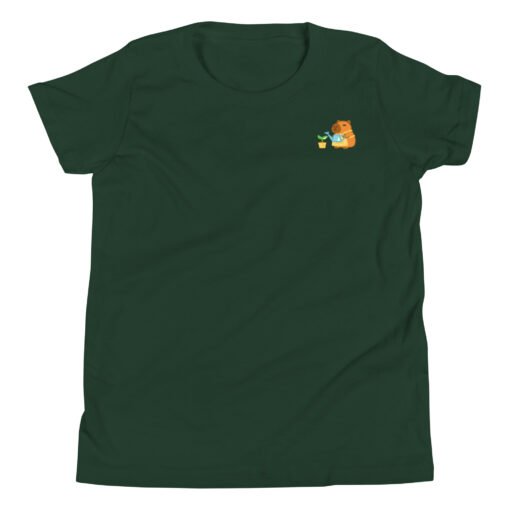 Youth Short Sleeve T-Shirt Gardening Capybara - Image 5