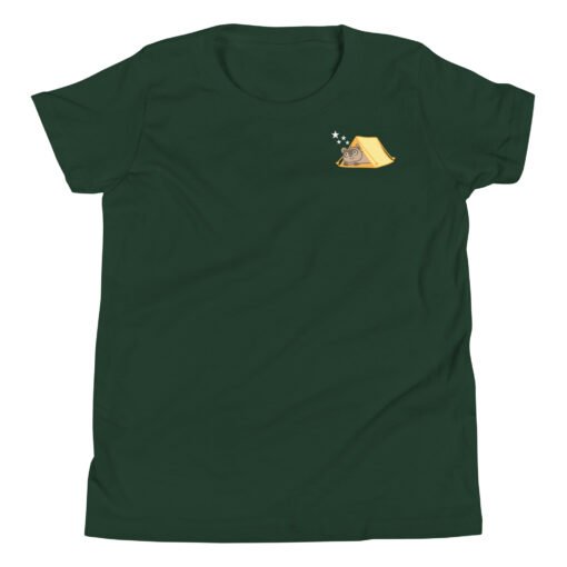 Youth Short Sleeve T-Shirt Raccoon Camping - Image 5
