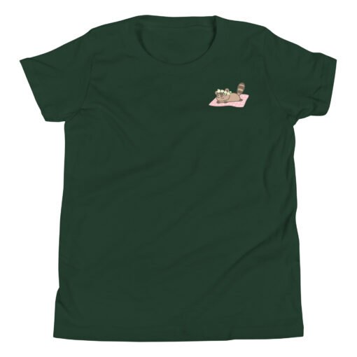 Youth Short Sleeve T-Shirt Raccoon Picnic - Image 5