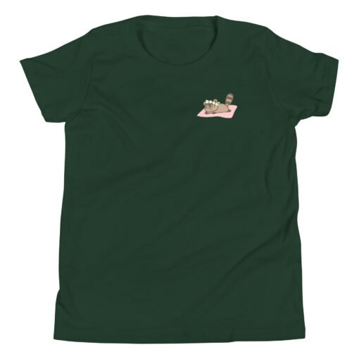 Youth Short Sleeve T-Shirt Raccoon Picnic - Image 5