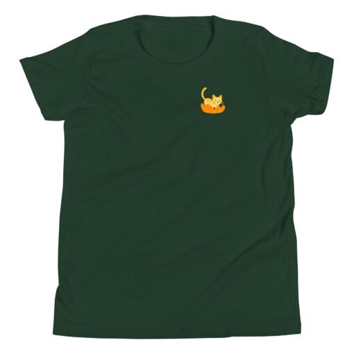 Youth Short Sleeve T-Shirt Orange Cat Orange Peel - Image 5
