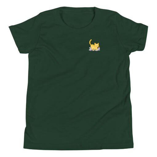 Youth Short Sleeve T-Shirt Orange Cat Outdoor - Image 5