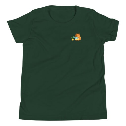 Youth Short Sleeve T-Shirt Gardening Capybara - Image 5