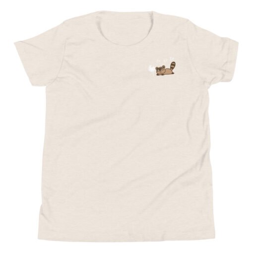 Youth Short Sleeve T-Shirt Raccoon Dandelion