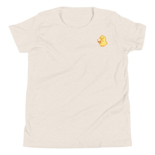Youth Short Sleeve T-Shirt Baby Chick Coffee - Image 9