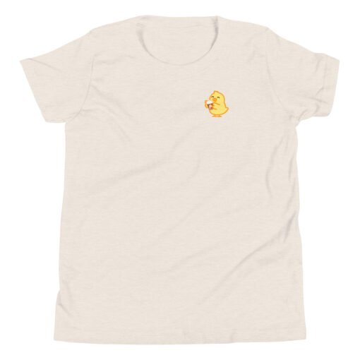 Youth Short Sleeve T-Shirt Baby Chick Coffee - Image 9