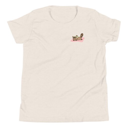 Youth Short Sleeve T-Shirt Raccoon Picnic - Image 9