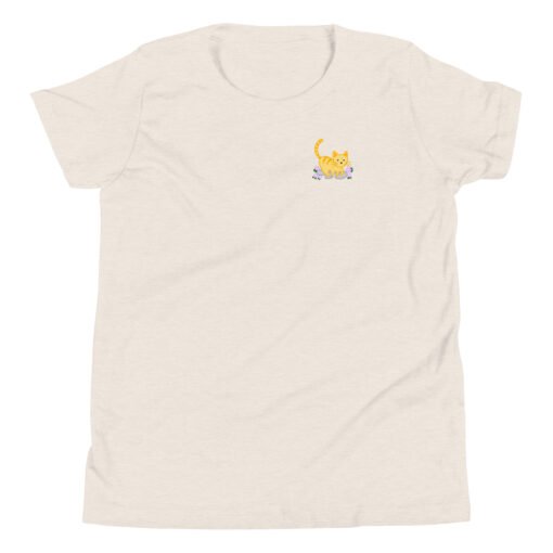 Youth Short Sleeve T-Shirt Orange Cat Outdoor - Image 9