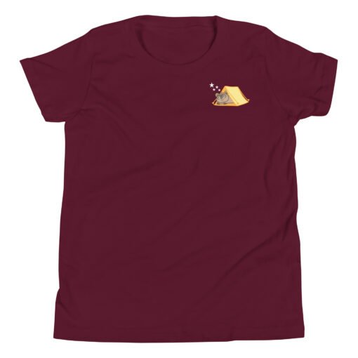 Youth Short Sleeve T-Shirt Raccoon Camping - Image 4