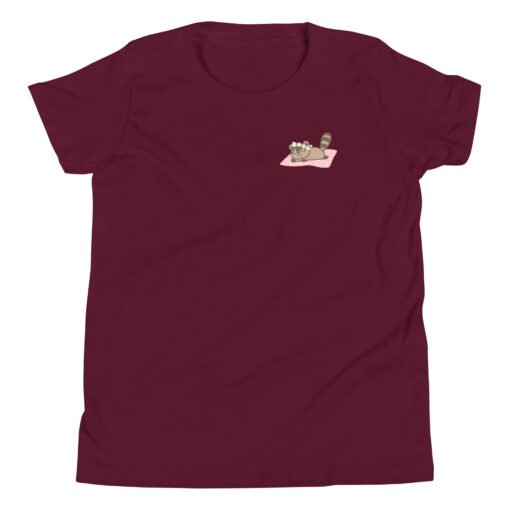Youth Short Sleeve T-Shirt Raccoon Picnic - Image 4