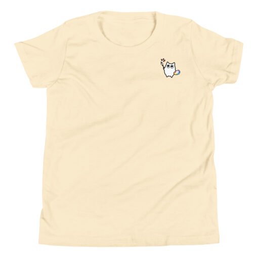 Youth Short Sleeve T-Shirt Little Ghost Painting - Image 10