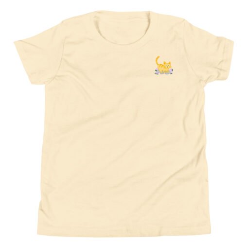 Youth Short Sleeve T-Shirt Orange Cat Outdoor - Image 10